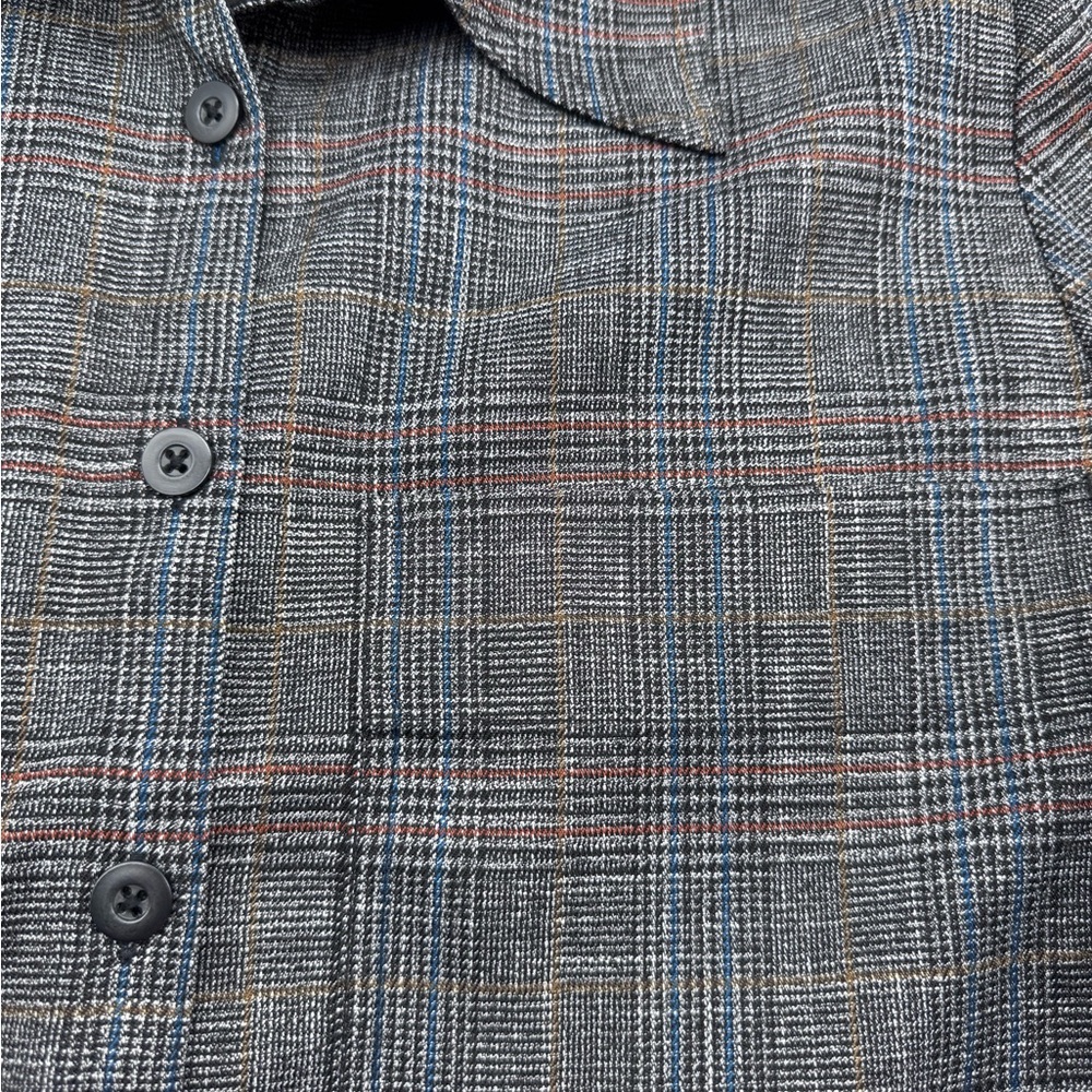 Cabi Blueprint Windowpane Plaid Pattern Shacket I… - image 6